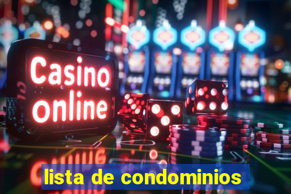 lista de condominios